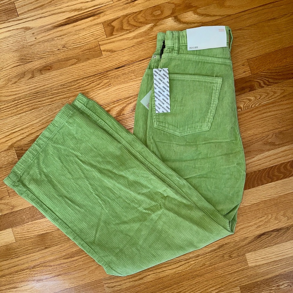 urban outfitters green corduroy baggy pants